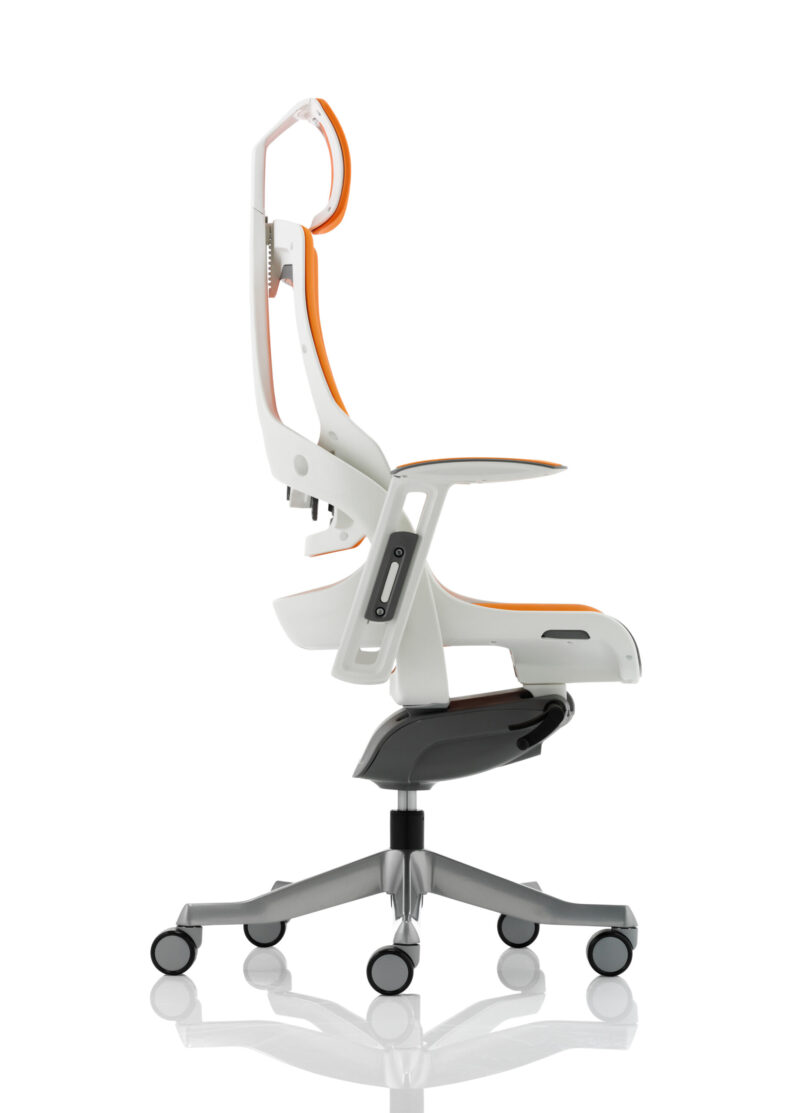 Pure High Back White Shell Executive Office Chair with Arms - Image 48