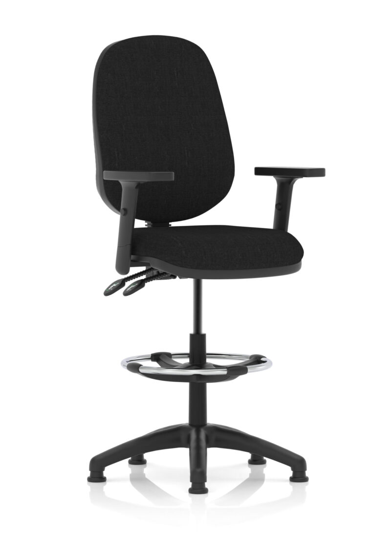 Nova Plus II Task Operator Office Chair with Hi Rise Draughtsman Kit - Image 3