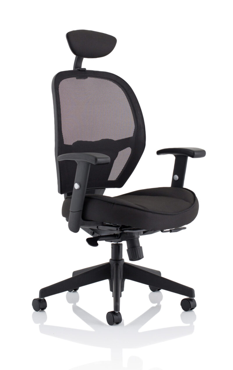 Boulder High Mesh Back Black Task Operator Office Chair with Arms - Image 9