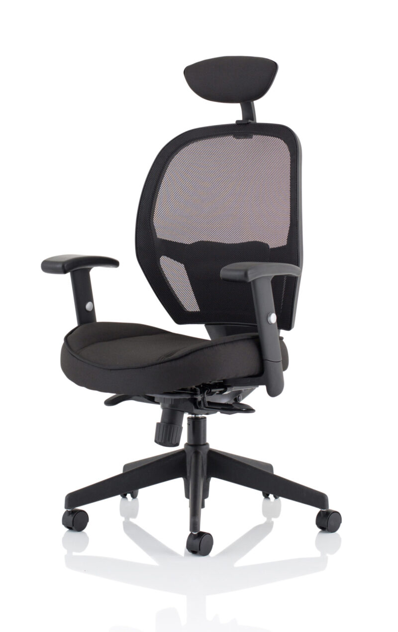 Boulder High Mesh Back Black Task Operator Office Chair with Arms - Image 11