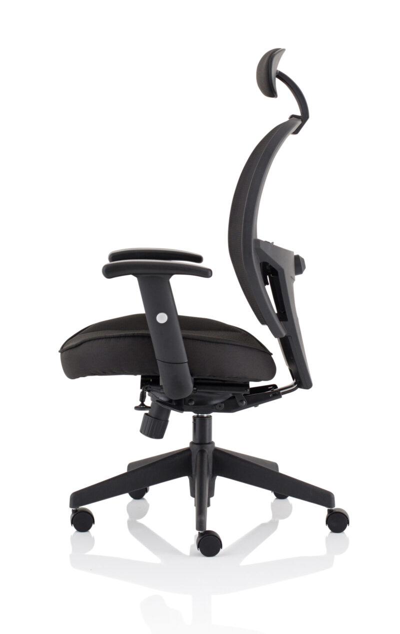 Boulder High Mesh Back Black Task Operator Office Chair with Arms - Image 12