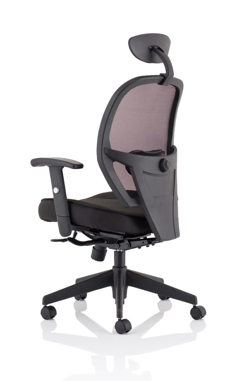 Boulder High Mesh Back Black Task Operator Office Chair with Arms - Image 13