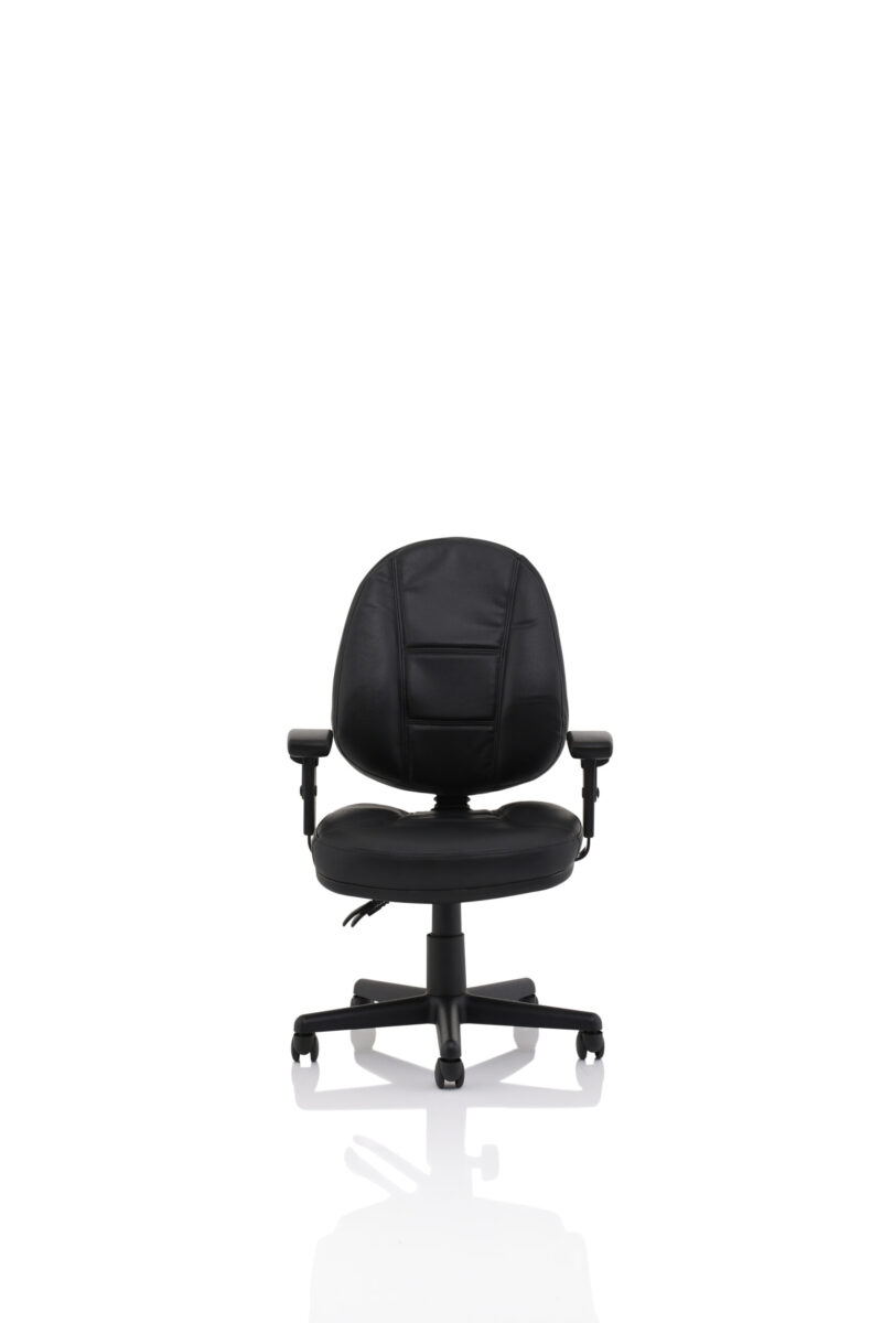 Hudson Medium Back Black Leather Task Operator Office Chair - Image 10