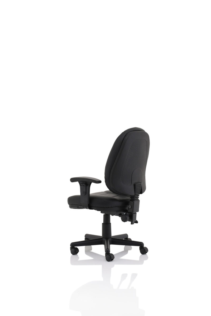 Hudson Medium Back Black Leather Task Operator Office Chair - Image 13