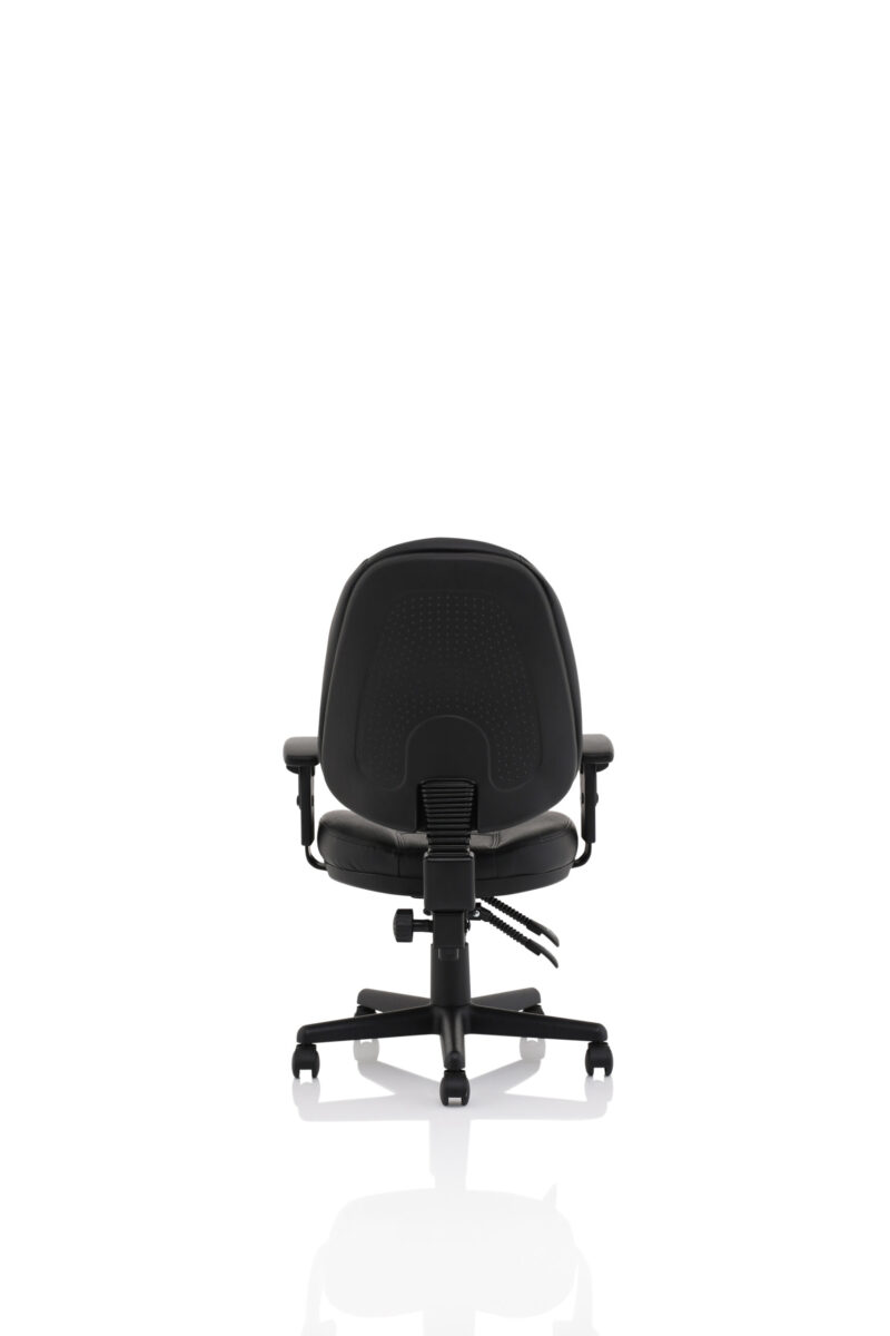 Hudson Medium Back Black Leather Task Operator Office Chair - Image 14