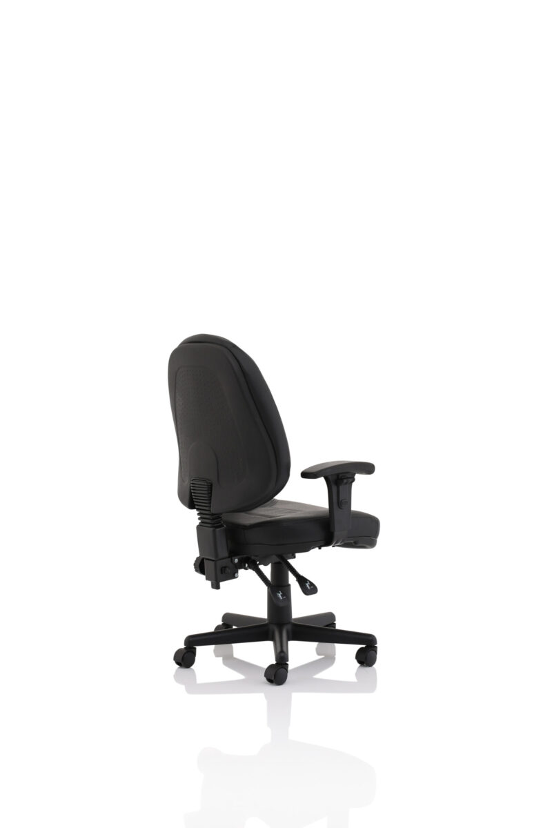Hudson Medium Back Black Leather Task Operator Office Chair - Image 15