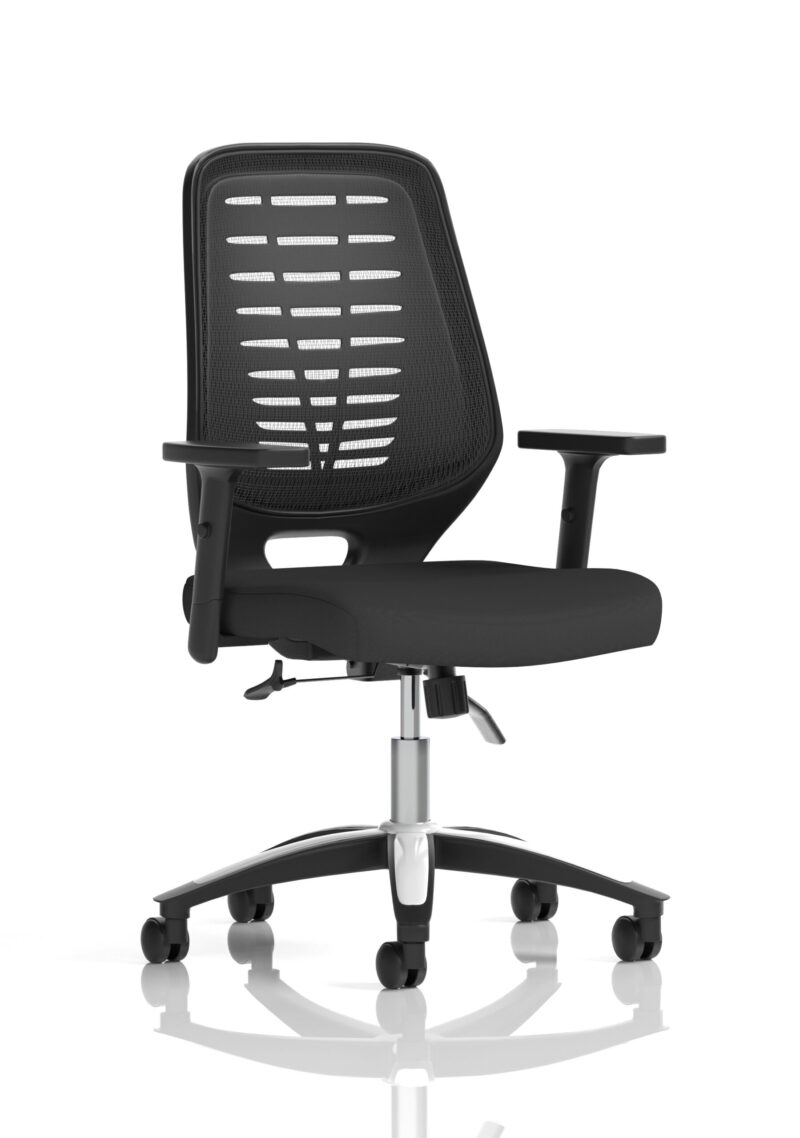 PassPro Medium Mesh Back Task Operator Office Chair with Arms - Image 2