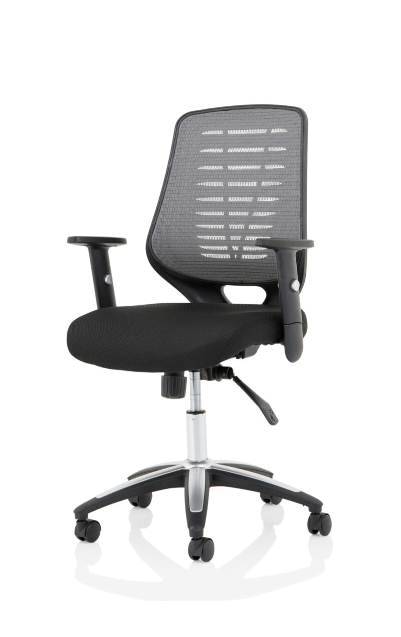 PassPro Medium Mesh Back Task Operator Office Chair with Arms - Image 24
