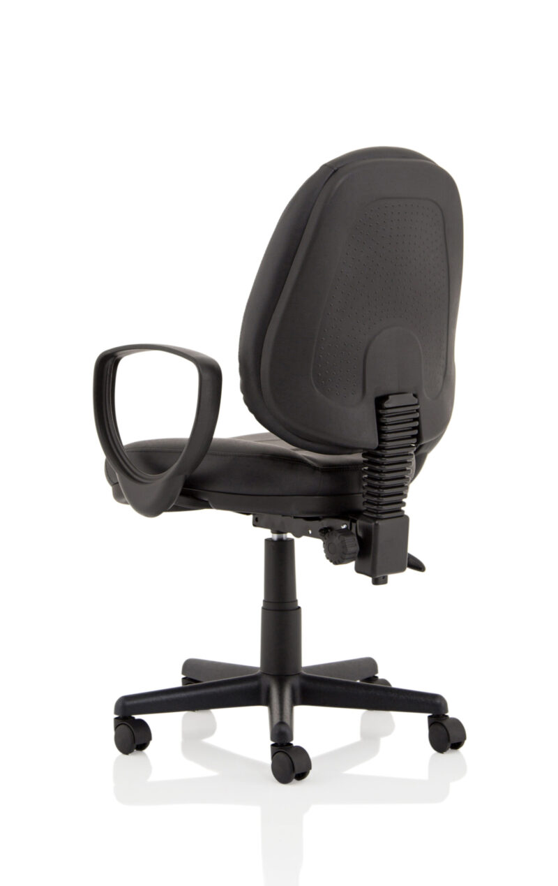 Hudson Medium Back Black Leather Task Operator Office Chair - Image 21