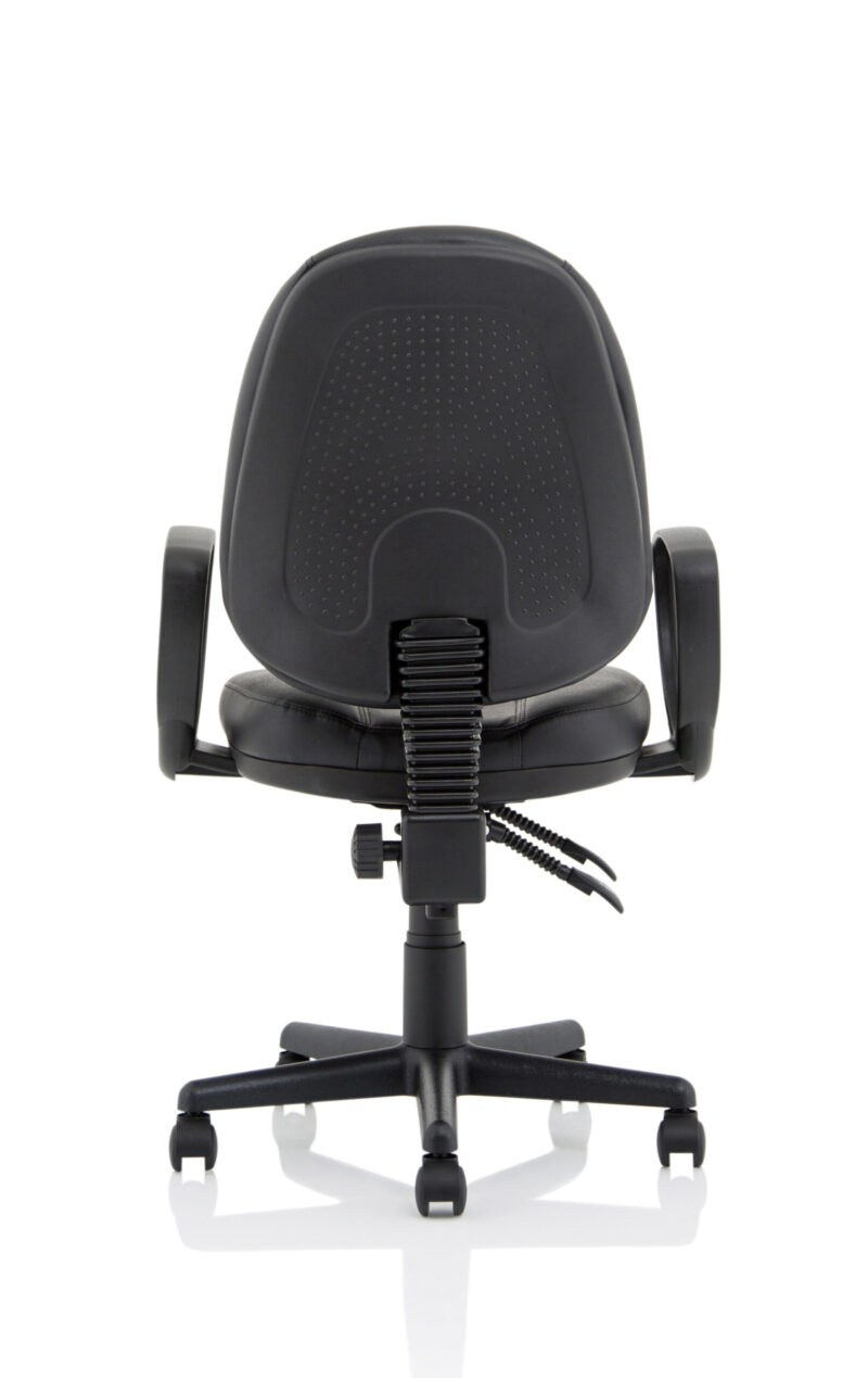 Hudson Medium Back Black Leather Task Operator Office Chair - Image 22