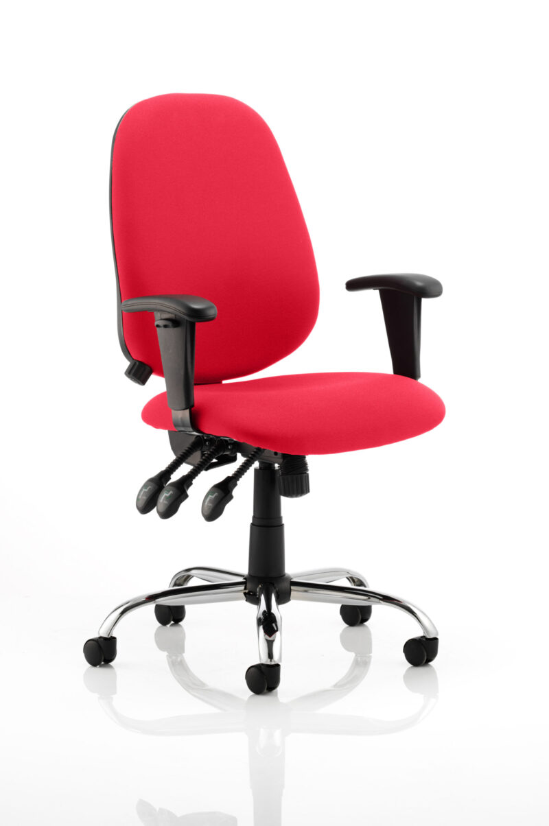 Porto Medium Back Task Operator Office Chair with Height Adjustable Arms - Image 17