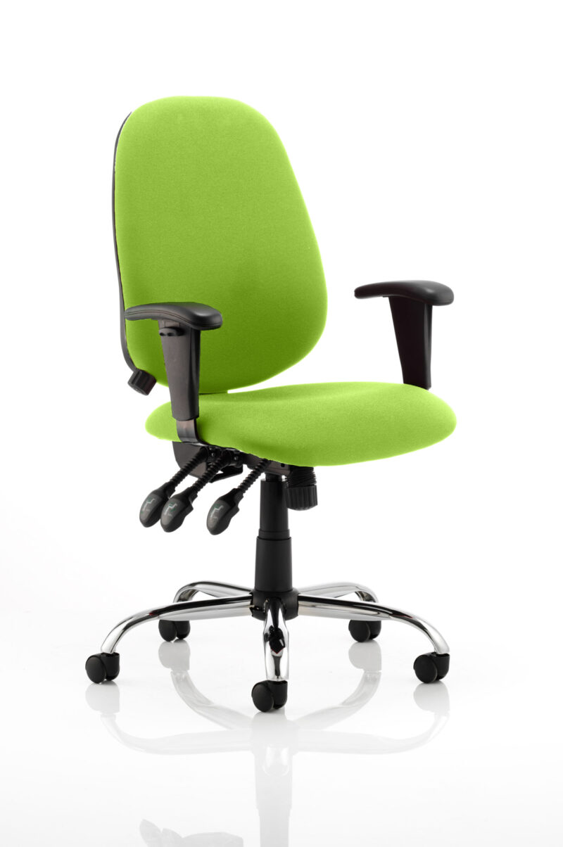 Porto Medium Back Task Operator Office Chair with Height Adjustable Arms - Image 18