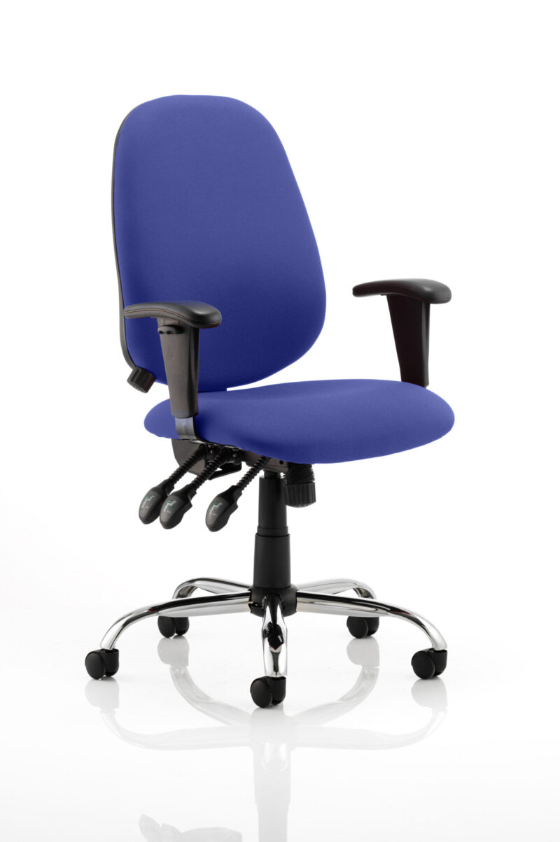 Porto Medium Back Task Operator Office Chair with Height Adjustable Arms - Image 19