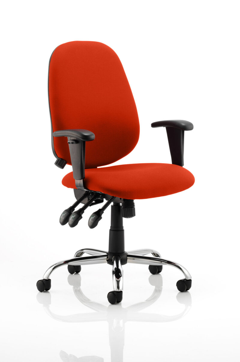 Porto Medium Back Task Operator Office Chair with Height Adjustable Arms - Image 20
