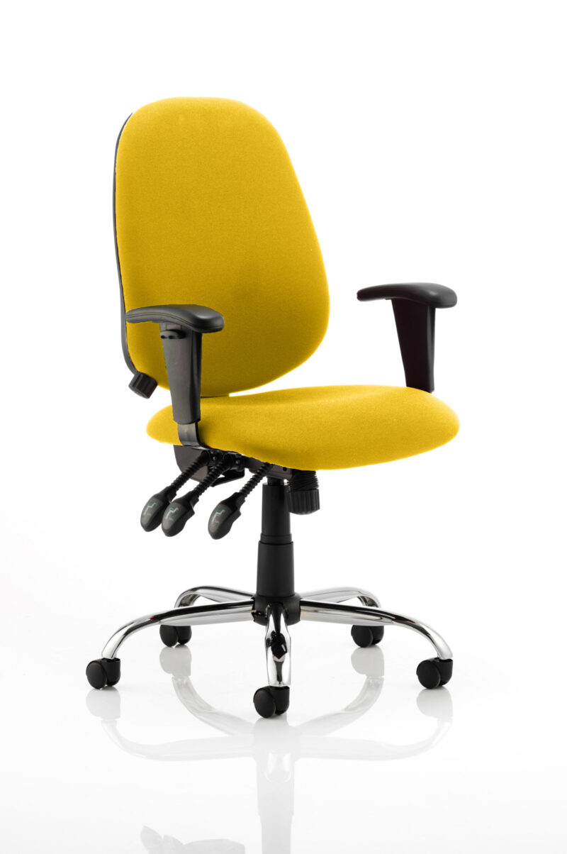 Porto Medium Back Task Operator Office Chair with Height Adjustable Arms - Image 21