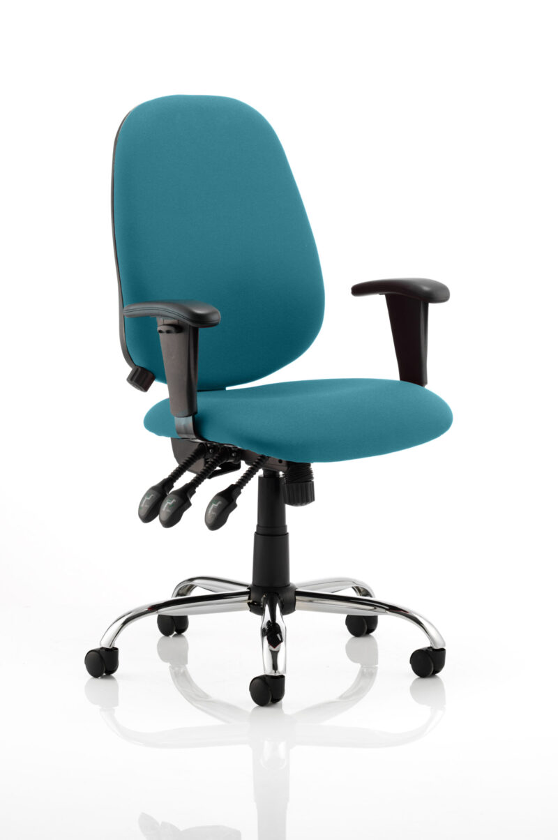 Porto Medium Back Task Operator Office Chair with Height Adjustable Arms - Image 23