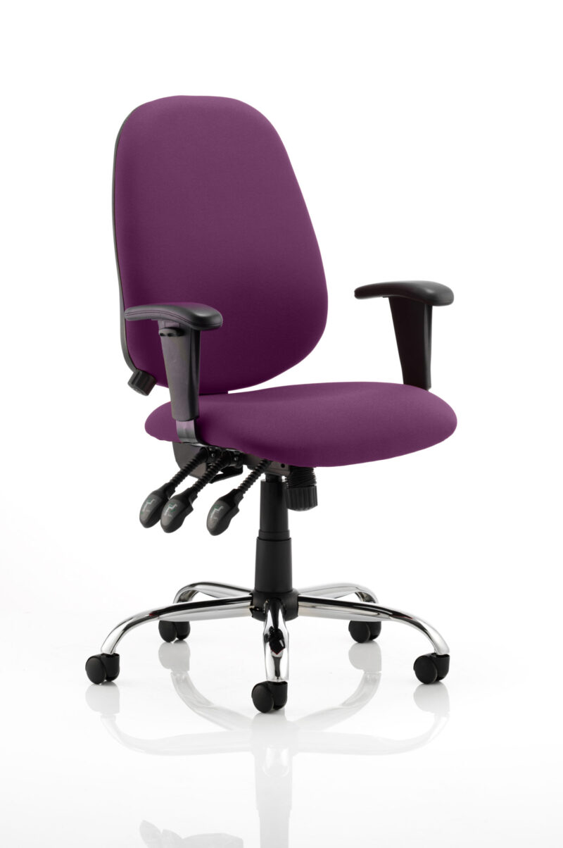 Porto Medium Back Task Operator Office Chair with Height Adjustable Arms - Image 24