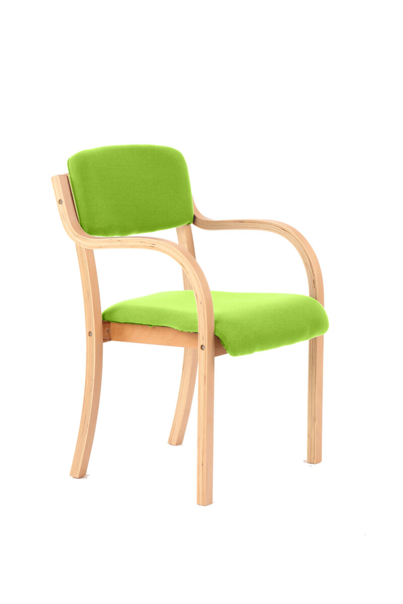 Cordova Wooden Frame Visitor Chair with Arms - Image 4