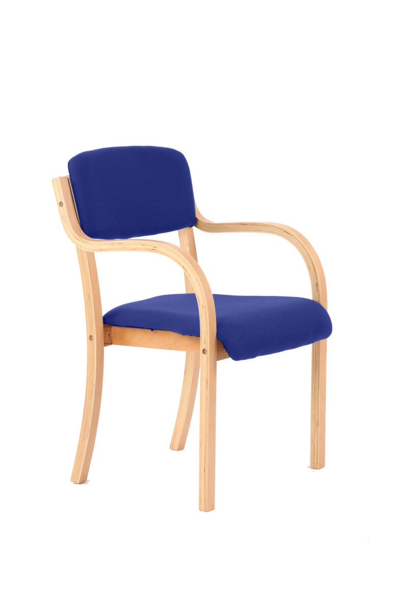 Cordova Wooden Frame Visitor Chair with Arms - Image 5