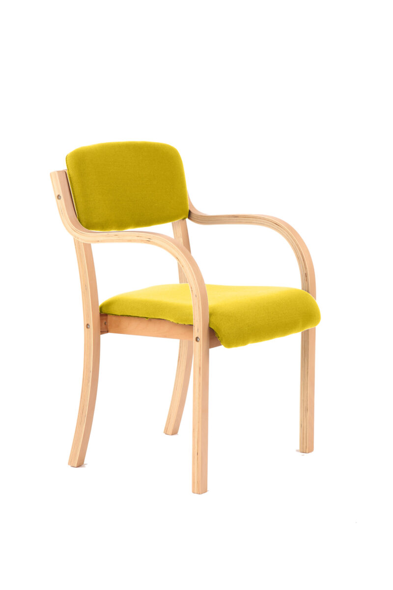 Cordova Wooden Frame Visitor Chair with Arms - Image 7