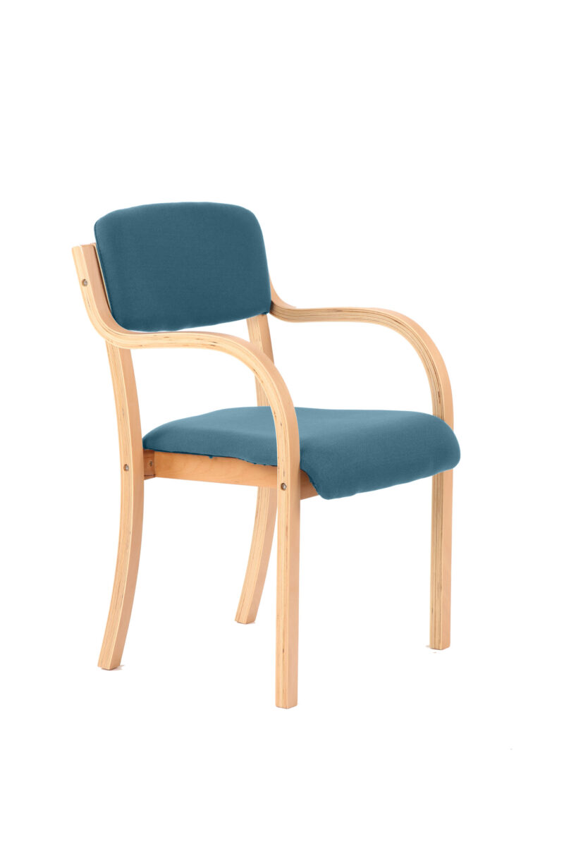 Cordova Wooden Frame Visitor Chair with Arms - Image 9