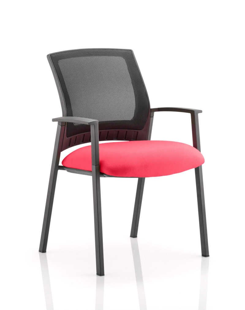 Urban Medium Mesh Back Stacking Visitor Chair with Arms - Image 5