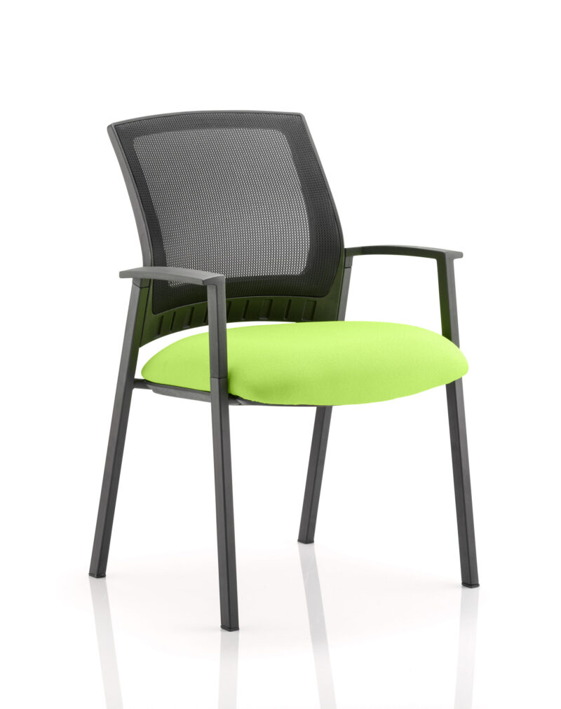 Urban Medium Mesh Back Stacking Visitor Chair with Arms - Image 6
