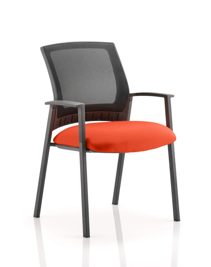 Urban Medium Mesh Back Stacking Visitor Chair with Arms - Image 8