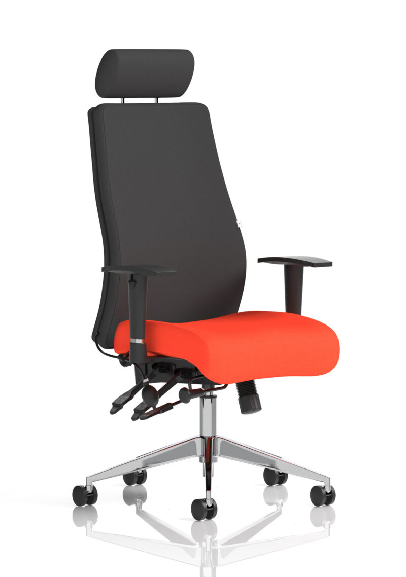 Obsidian High Back Ergonomic Posture Chair with Height Adjustable Arms - Image 46