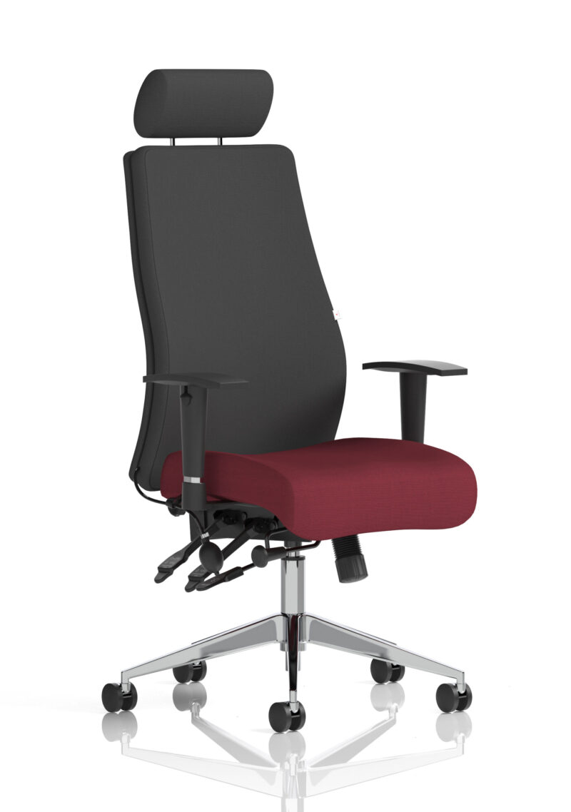 Obsidian High Back Ergonomic Posture Chair with Height Adjustable Arms - Image 54