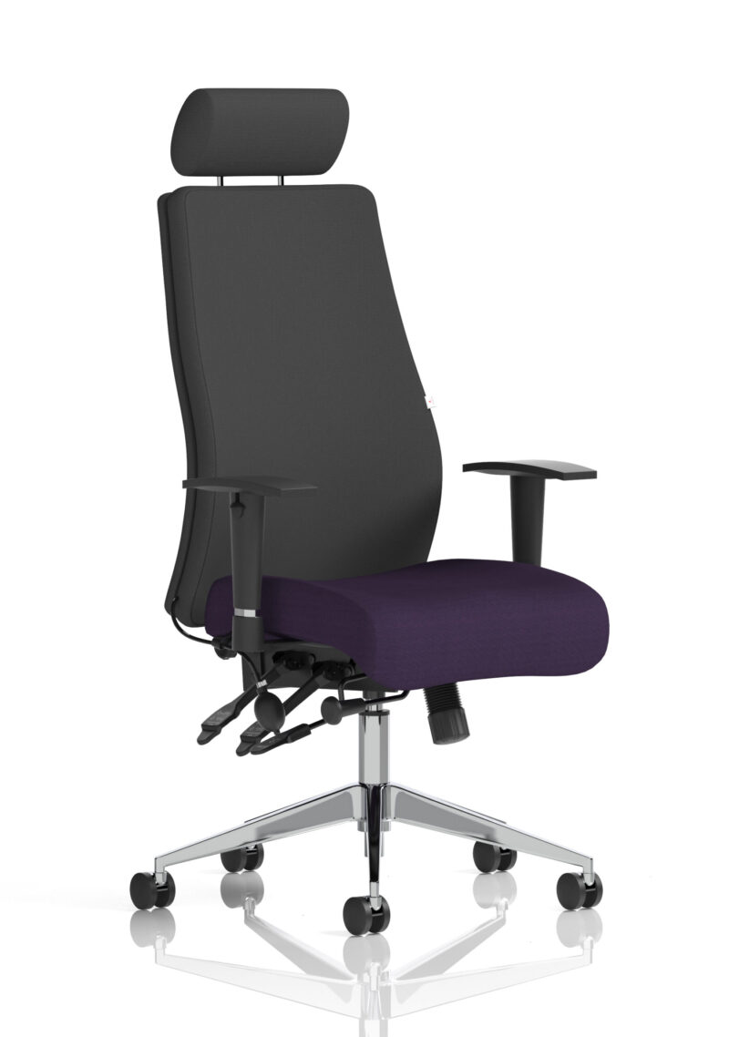 Obsidian High Back Ergonomic Posture Chair with Height Adjustable Arms - Image 62