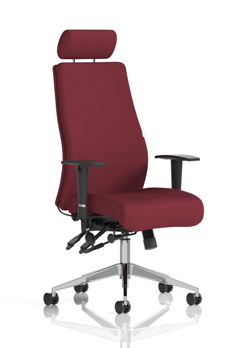 Obsidian High Back Ergonomic Posture Chair with Height Adjustable Arms - Image 56