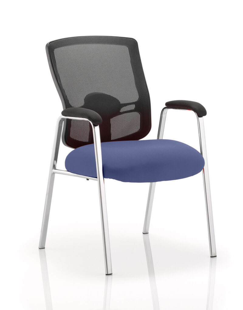 Salem Medium Mesh Back (Straight Leg) Visitor Chair with Arms - Image 11