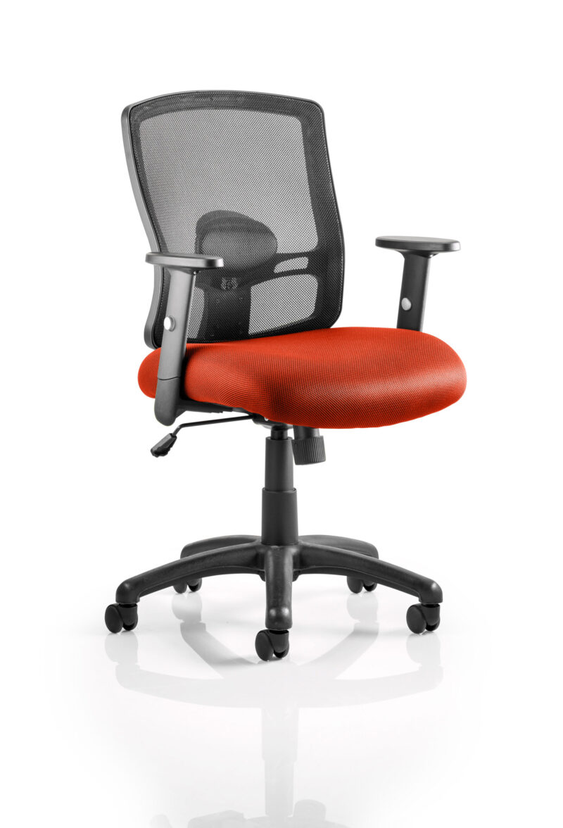 Salem Medium Mesh Back Task Operator Office Chair with Arms - Image 12