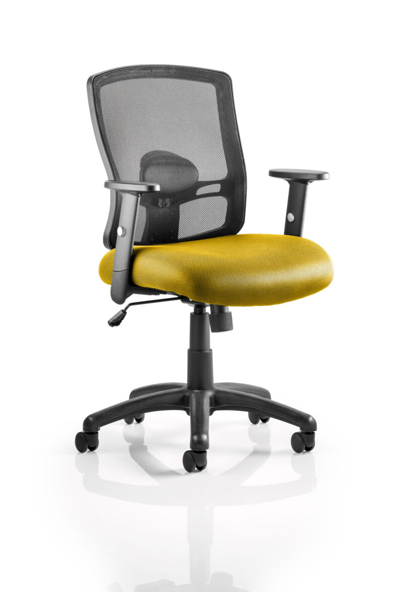 Salem Medium Mesh Back Task Operator Office Chair with Arms - Image 13