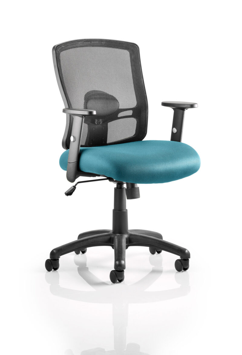 Salem Medium Mesh Back Task Operator Office Chair with Arms - Image 15