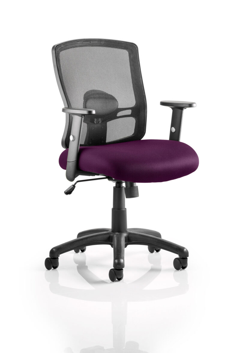Salem Medium Mesh Back Task Operator Office Chair with Arms - Image 16