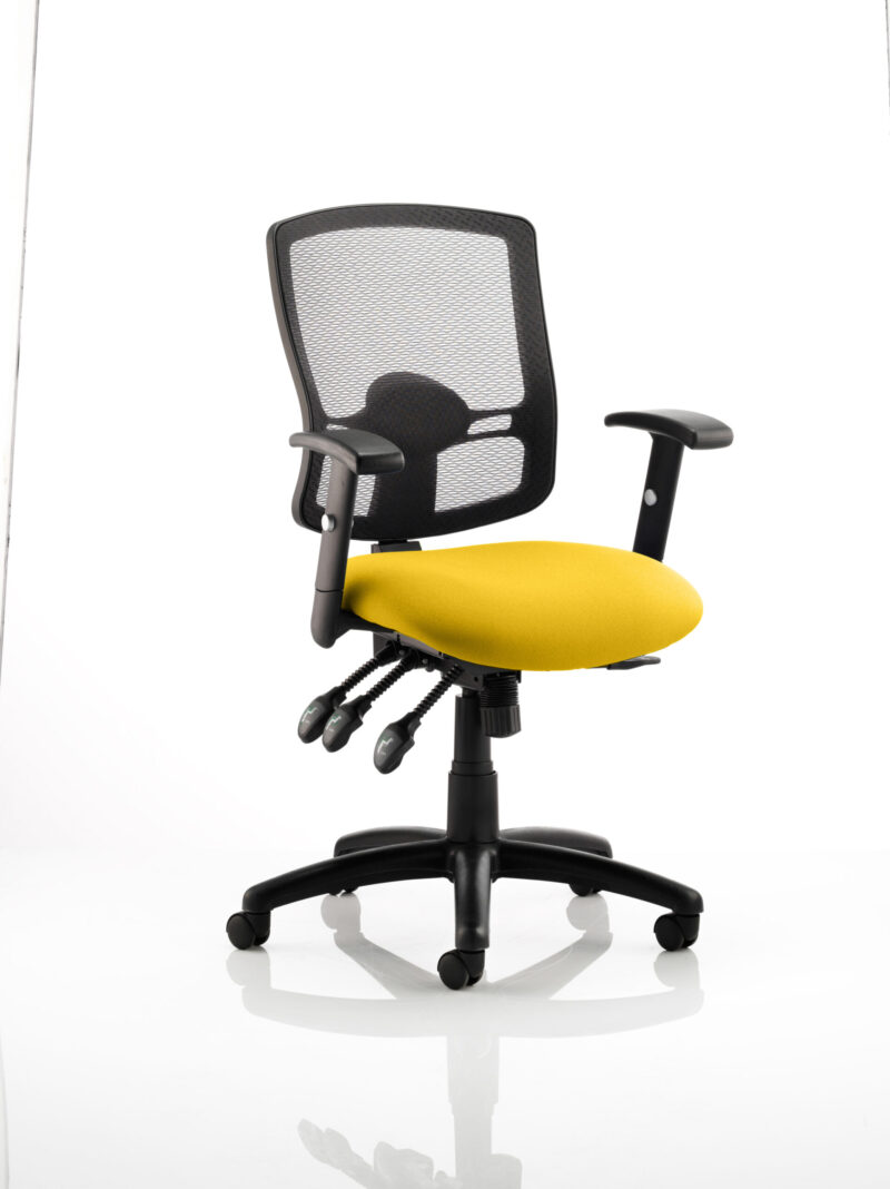 Salem III High Mesh Back Task Operator Office Chair with Arms - Image 13
