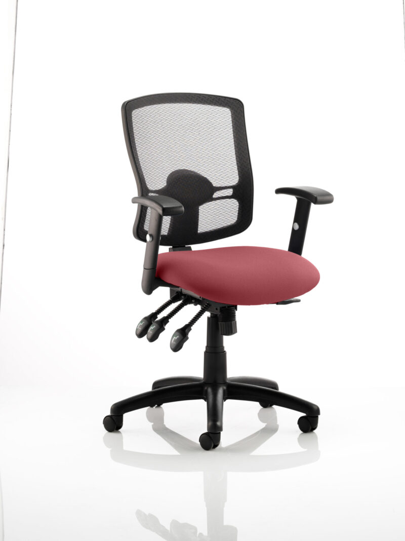 Salem III High Mesh Back Task Operator Office Chair with Arms - Image 14