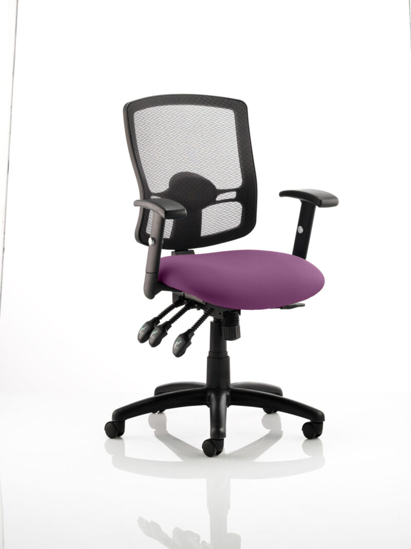 Salem III High Mesh Back Task Operator Office Chair with Arms - Image 16