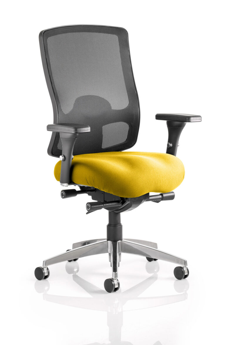 Monarch High Mesh Back Ergonomic Task Operator Office Chair with Arms - Image 13
