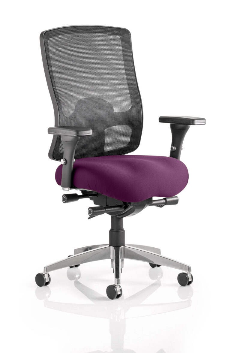 Monarch High Mesh Back Ergonomic Task Operator Office Chair with Arms - Image 16