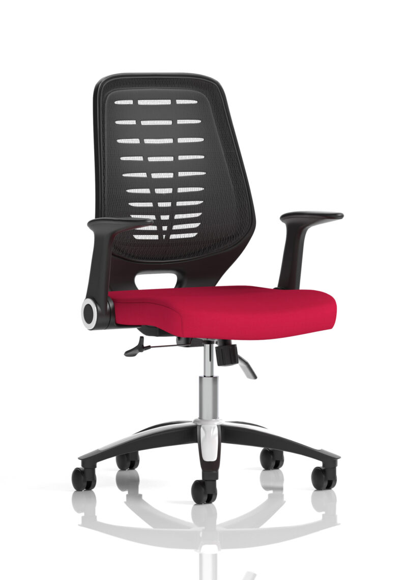 PassPro Medium Mesh Back Task Operator Office Chair with Arms - Image 7