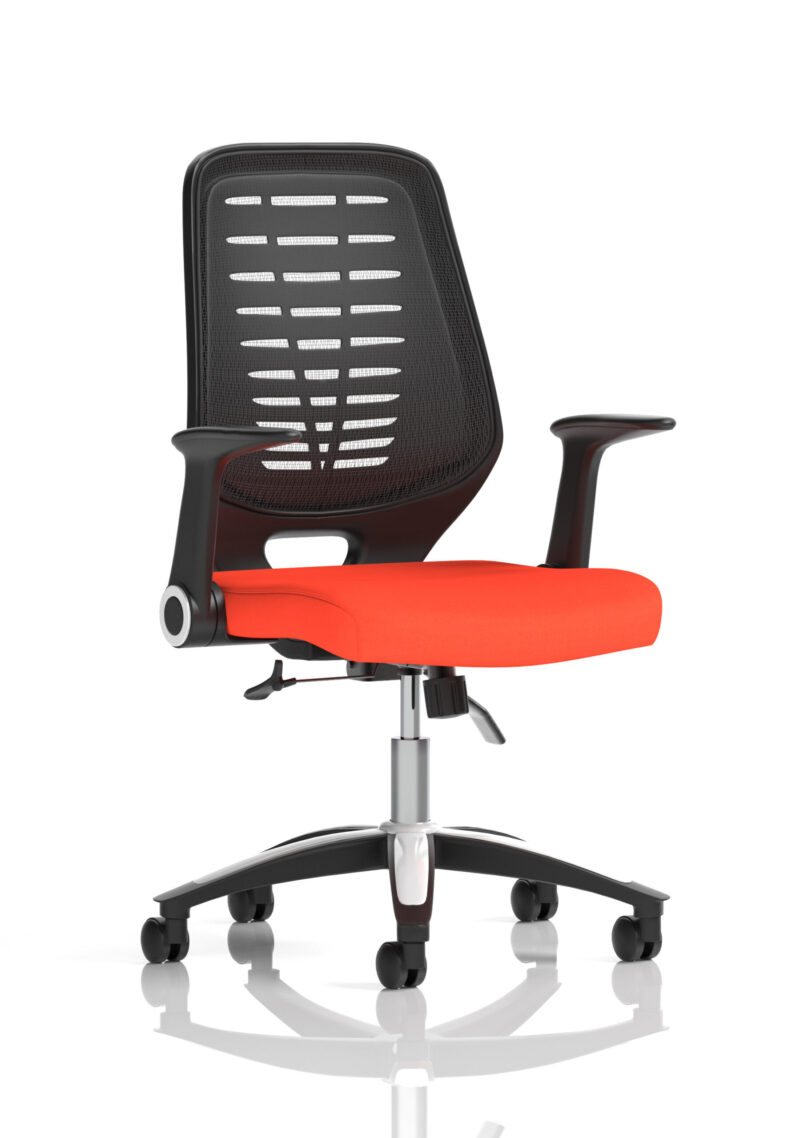 PassPro Medium Mesh Back Task Operator Office Chair with Arms - Image 13
