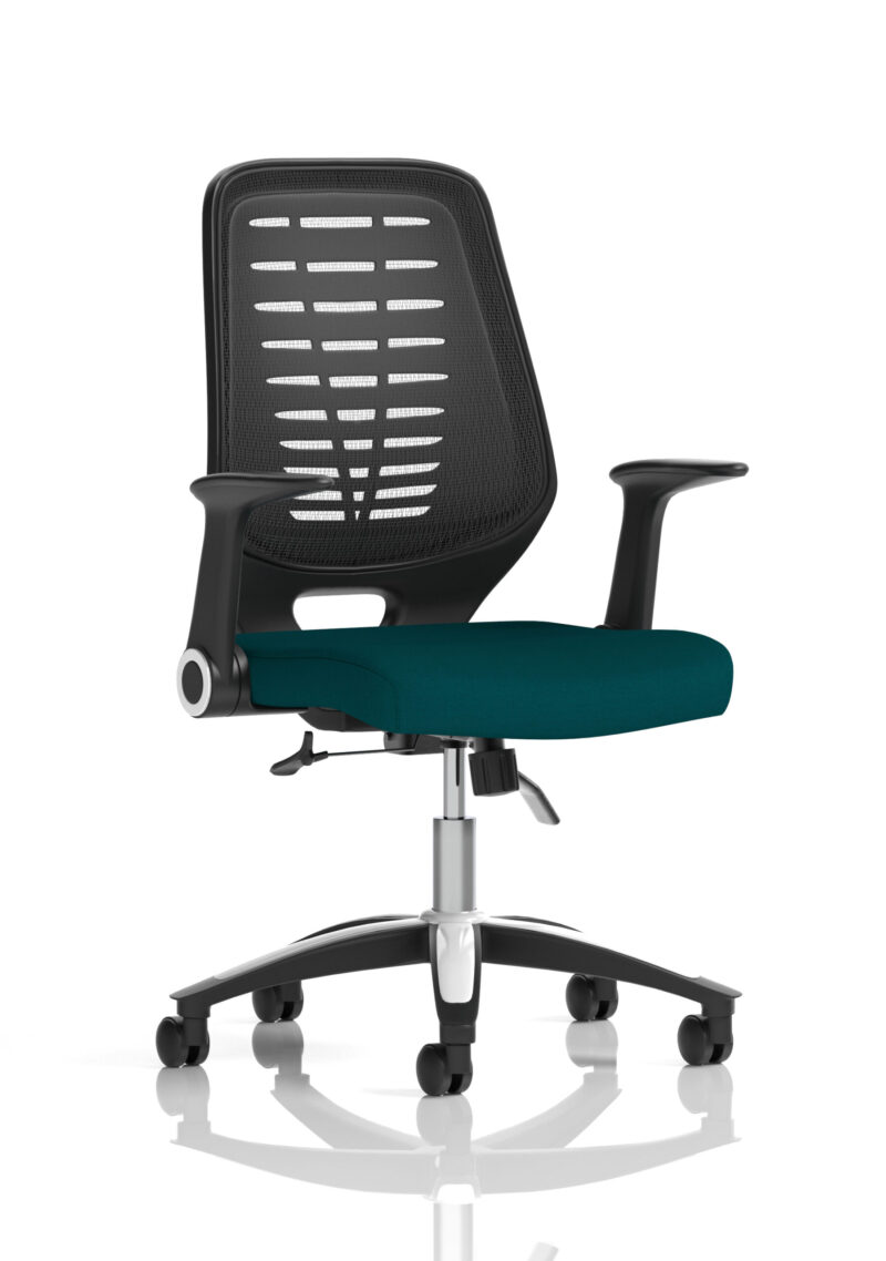 PassPro Medium Mesh Back Task Operator Office Chair with Arms - Image 19