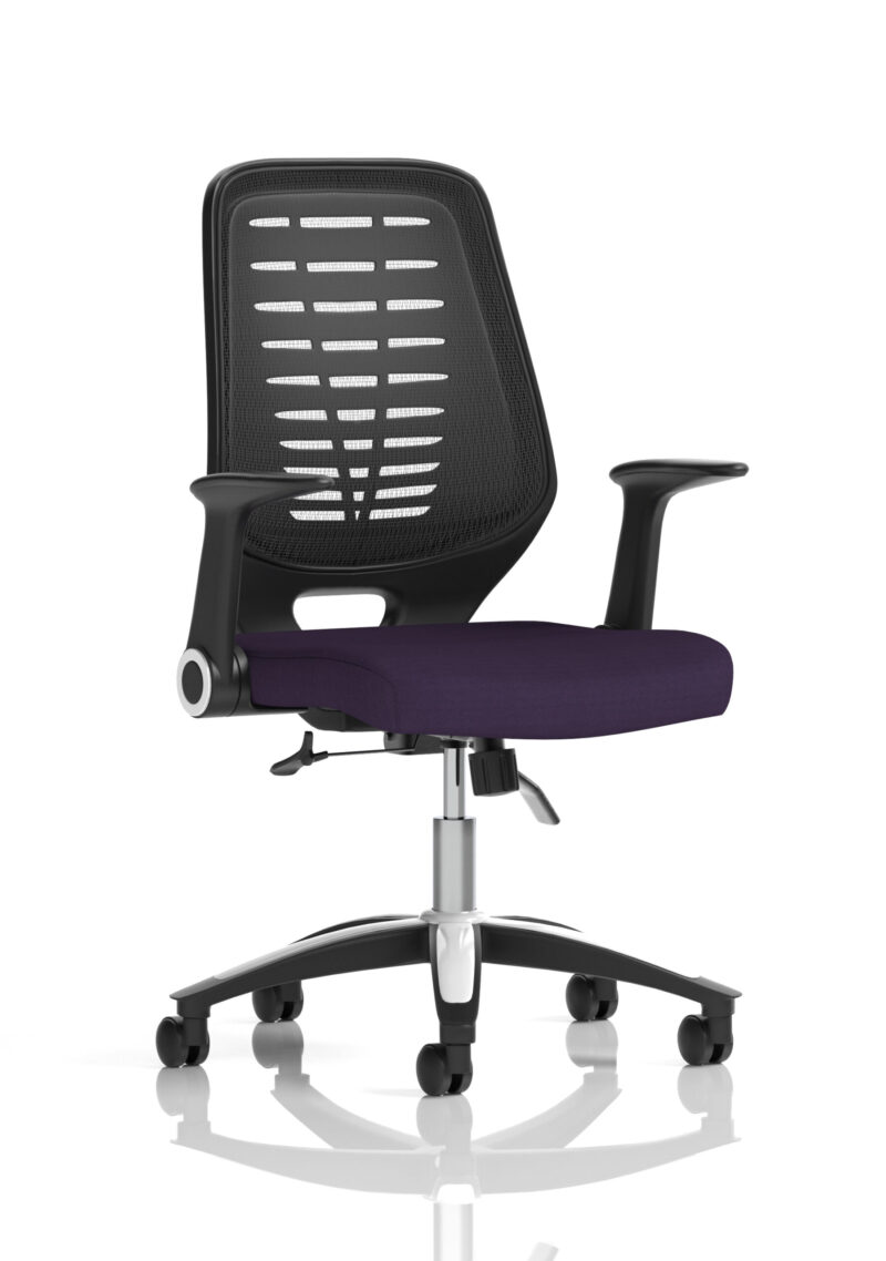 PassPro Medium Mesh Back Task Operator Office Chair with Arms - Image 21