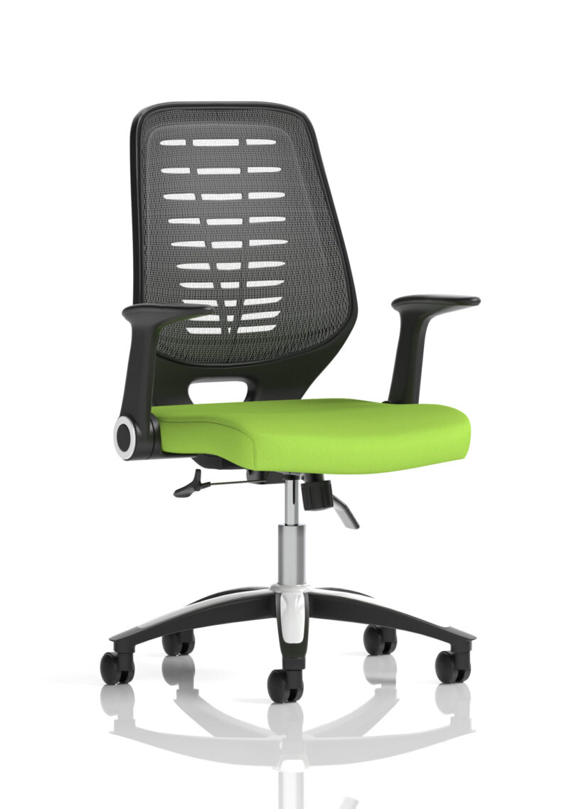 PassPro Medium Mesh Back Task Operator Office Chair with Arms - Image 30