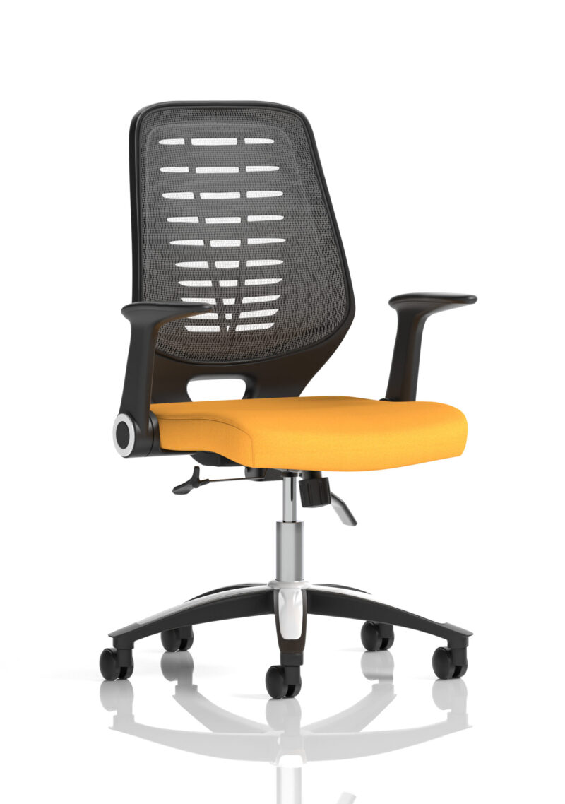 PassPro Medium Mesh Back Task Operator Office Chair with Arms - Image 36