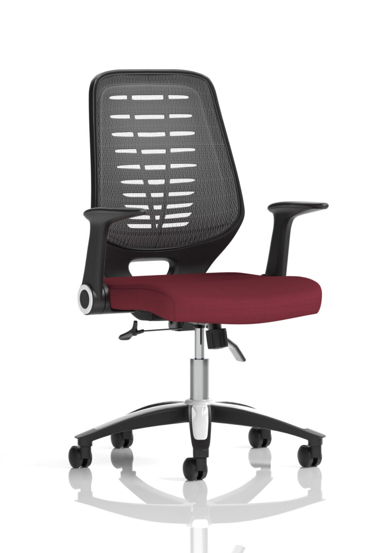PassPro Medium Mesh Back Task Operator Office Chair with Arms - Image 38
