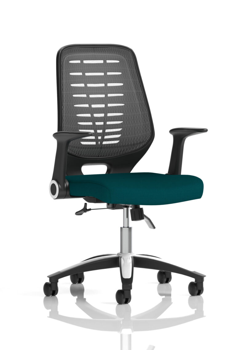 PassPro Medium Mesh Back Task Operator Office Chair with Arms - Image 40
